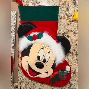 Vintage Disney large Minnie Christmas stocking